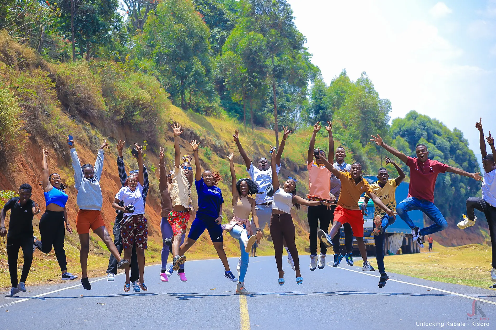 Group of travelers exploring
